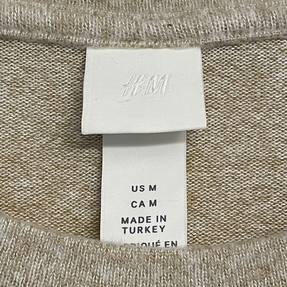 H&M Beige Sweater with Pearl Sleeves - Picture 3 of 13